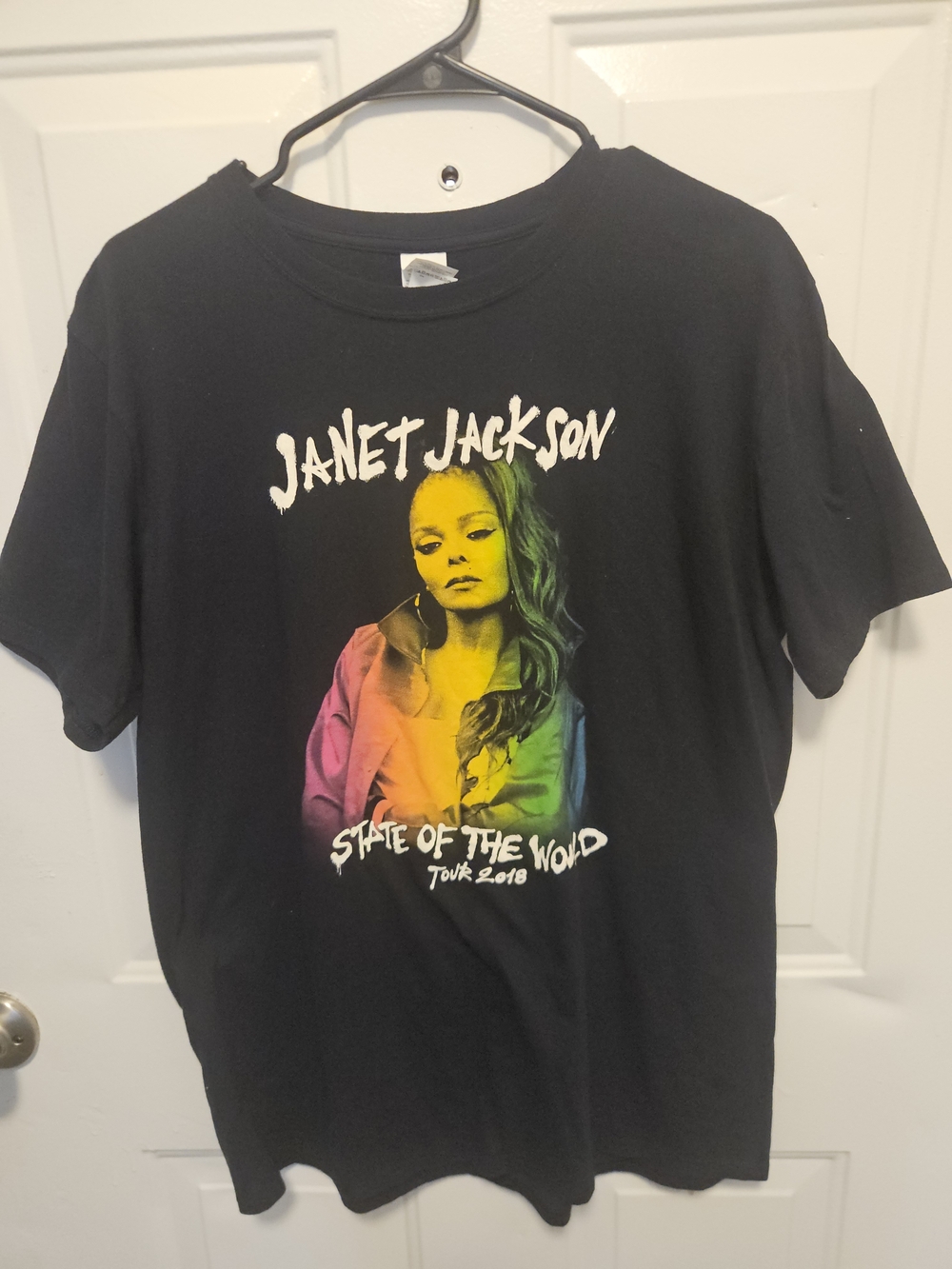 Janet Jackson Black Graphic Tee - State of the World Tour 2018